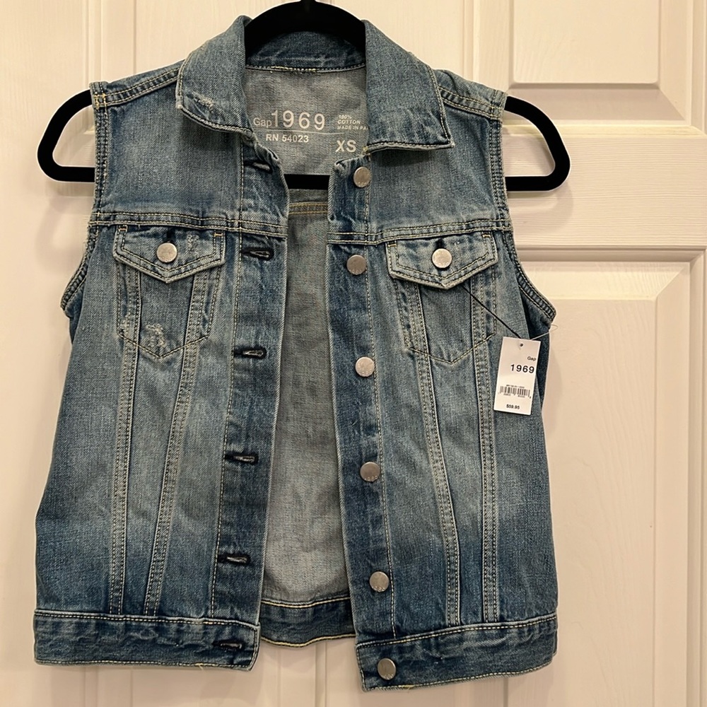 Jean Gap vest, XS, new with tags